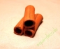 Tonröhre Terra/Schwarz ca. 5,5 cm Länge ca. 2,0 cm Durchmesser